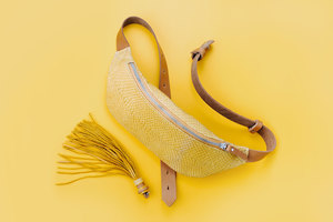 Сумка-бананка (на пояс) Желтый Лосось